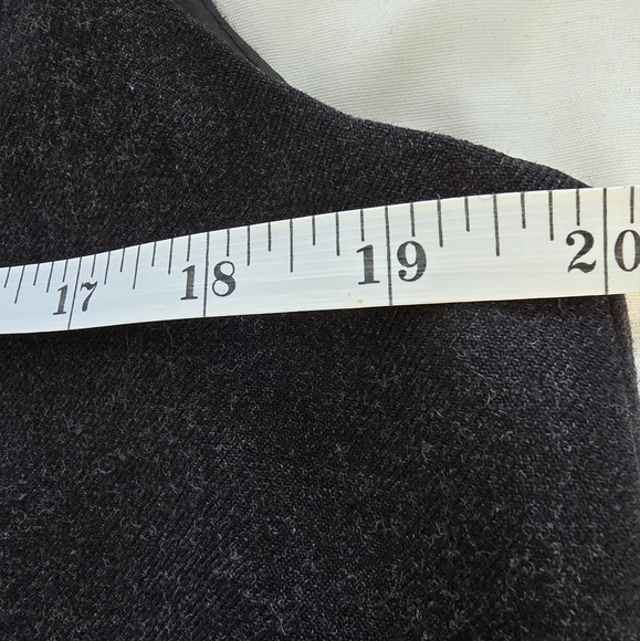 VINTAGE Harve Benard Dark Gray Sleeveless Dress 100% Wool Size 8 - Picture 8 of 10